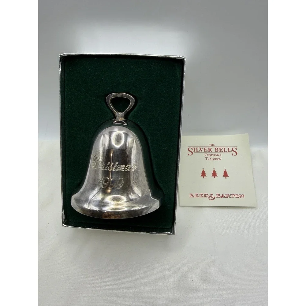 Vintage 1999 Reed & Barton Sliver Plated Christmas Bell Ornament